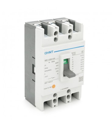 Автоматичний вимикач змінного струму CHNT NM1-125S/3300-100А 3P, 380 В. 100A. 8КА/400В 10КА/800В. 155*90*68mm