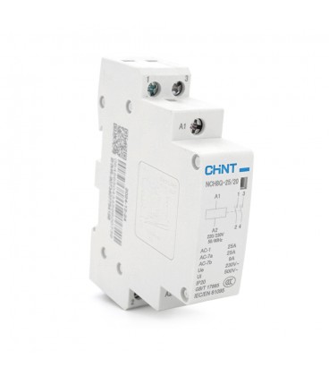 Контактор CHINT NCH8-25/20 220V,25А, 5kW, 2NO, на DIN-рейку, 85*65,5*18мм