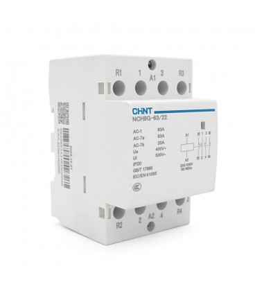 Контактор CHINT NCH8-63/22 220V,40А, 40kW, 2NC+2NO, на DIN-рейку, 85*65,5*54мм