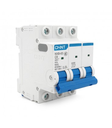 Автоматичний вимикач змінного струму CHINT NXB-63 3P C6, 6A