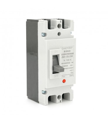 Двухполюсный автомат постоянного тока CHCYZO JSM1-125L/2300, 100A, DC500-800V, 6kA