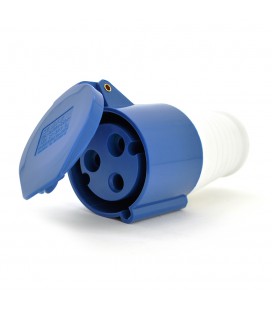 Розетка накладна SF-223, 3 полюси, 2Р + E, 32А, 380V, IP44