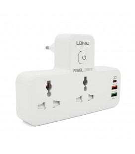 Сетевой фильтр LDNIO SE2311, 4 Розетки + 4 USB, 2 м, сечение 3х0,75мм, White, Box