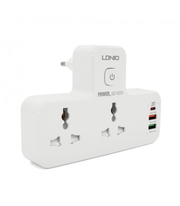 Мережевий фільтр LDNIO SE2311, 4 Розетки + 4 USB, 2 м, перетин 3х0, 75мм, White, Box