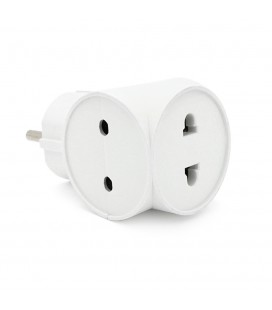 Розетка тройник Т- образный Light, White, Q12