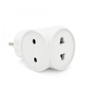 Розетка тройник Т- образный Light, White, Q12