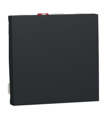 Выключатель одноклавишный Schneider Unica схема 6, 10A, 2 модуля, Антрацит