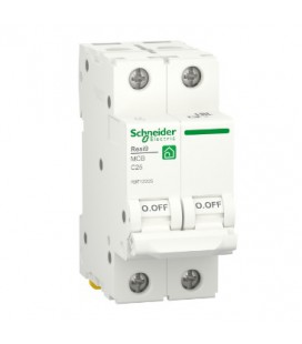 Автоматичний вимикач змінного струму  Schneider RESI9 25А, 2P, крива, 6кА