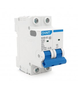 Автоматичний вимикач змінного струму CHINT  NXB-63 2P C20, 20A