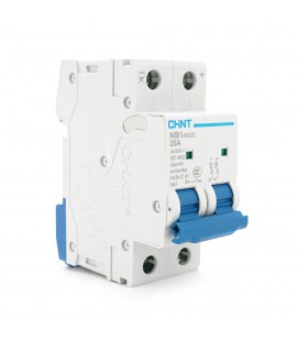 Автоматический выключатель постоянного тока CHINT NB1-63DC 2P C25 DC500V, 25A, 6kA, DIN, 86*36*49.5mm