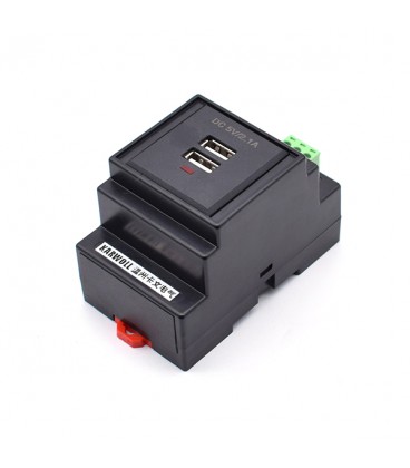 USB-разъем на DIN-рейку, DC5V/2.1A, 1P, IP22