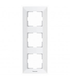 Рамка Panasonic Arkedia Slim потрійна, вертикальна, біла