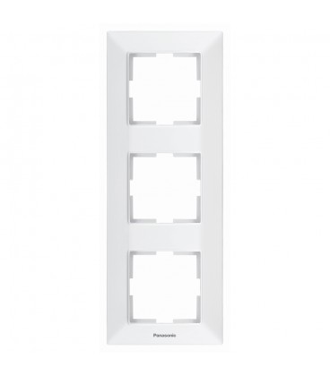 Рамка Panasonic Arkedia Slim потрійна, вертикальна, біла