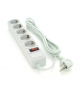 Мережевий подовжувач Maxxter SP5, 220В 10А, 5 розеток, 1.8 м, Gray, Q40