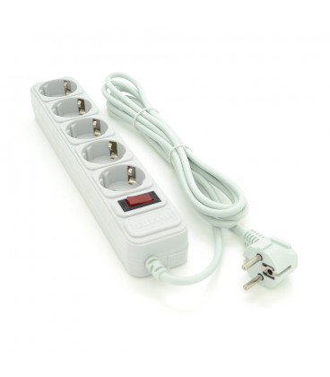 Мережевий подовжувач Maxxter SP5, 220В 10А, 5 розеток, 1.8 м, Gray, Q40