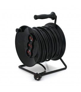 Удлинитель на катушке RITAR VN 25м (ПВС 2*1,5), 3 гнезда без заземляющего контакта, контактная группа - латунь, до 3кВт