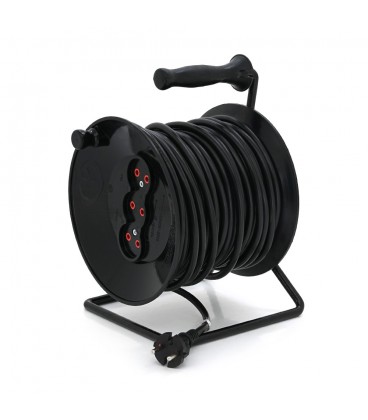 Подовжувач на котушці RITAR VN 25м (ПВС 2*1,5), 3 гнізда без контакту, контактна група - латунь, до 3кВт