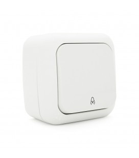 Кнопка дзвінка ViKO Palmiye зовнішнього монтажу, вологозахищений IP54, AC:110-250V, 10A, White