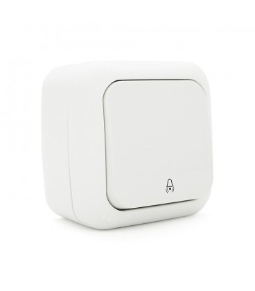 Кнопка звонка ViKO Palmiye наружного монтажа, влагозащищенный IP54, AC:110-250V, 10A, White