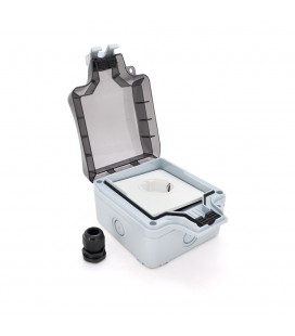 Водонепроникна настінна зовнішня розетка, 16A / 250V, IP66