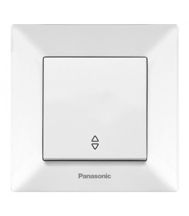 Вимикач Panasonic Arkedia Slim одноклавішний прохідний, білий