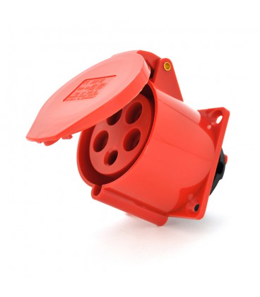 Розетка накладна пряма SF-325, 5 полюсів, 3Р + N + E, 32А, 380V, IP44