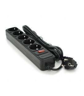 Мережевий подовжувач Maxxter SP5, 220В 10А, 5 розеток, 1.8 м, Black, Q40