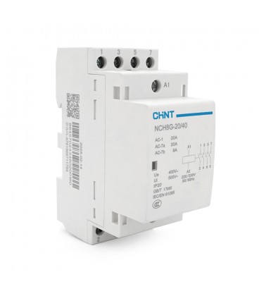 Контактор CHINT NCH8-20/40 220V,20А, 10kW, 4NO, на DIN-рейку, 85*65,5*36мм