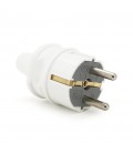 Вилка VIKO Євро прямая с заземлением. 16А 260V, White. ПВХ