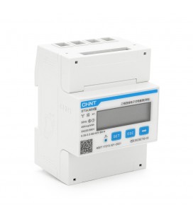 Трехфазный электронный счетчик CHINT DDSU666-3-220/380V-5-80A, трехфазный на DIN-рейку, 220/380V, 80A, LCD, 95*120*75mm