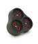 Розетка тройник без заземлением AK303B, Black, Q12