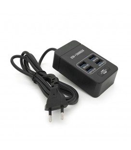 Мережевий фільтр ТВ-Т05, 4 USB, 1.5 м, перетин 3х0,5мм, 2.1А, Black, Box