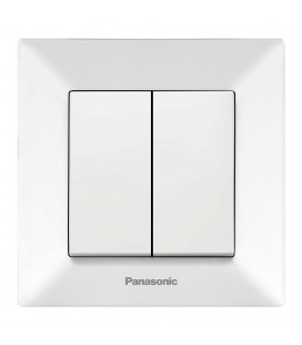 Выключатель Panasonic Arkedia Slim двухклавишный, белый