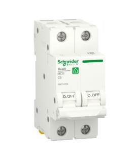 Автоматичний вимикач змінного струму  Schneider RESI9 6А, 2P, крива С, 6кА