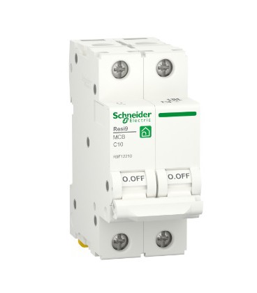 Автоматичний вимикач змінного струму  Schneider RESI9 10А, 2P, крива, 6кА
