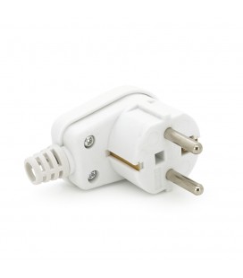 Вилка із заземленням кутова SQ-SN-03, 16A 250V, White, Q200