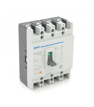 Автоматичний вимикач змінного струму CHINT NM1-125S/4300-125А 4P, 380 В. 125A. 8КА/400В 10КА/800В. 155*120*68mm