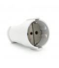 Штепсельний роз'єм з заземленням 16A 250V A102, White, Q15
