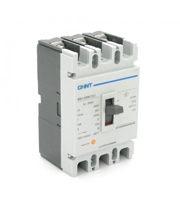 Автоматический выключатель переменного тока CHINT NM1-250S/3300-200А 3P, 380 В. 200A. 8КА/400В, 10КА/800В. 165*105*87mm