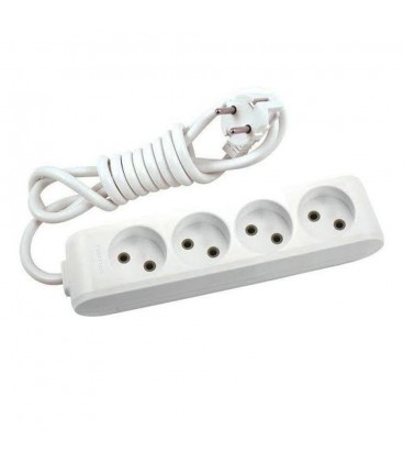 Подовжувач Panasonic X-tendia 4 гнізда, 2 м, з захистними шторками, сірий