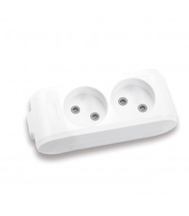 Колодка Panasonic X-tendia 2 гнезда, с защитными шторками, серая