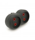 Розетка двійник без заземлення A202В, 2Р, 10А Black, Q15