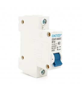 Автоматический выключатель постоянного тока CHCYZO DZ47-63DC-B10, 1P, 10A, 12-125V