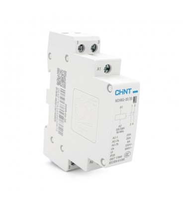 Контактор CHINT NCH8-20/20 220V,20А, 4kW, 2NO, на DIN-рейку, 85*65,5*18мм