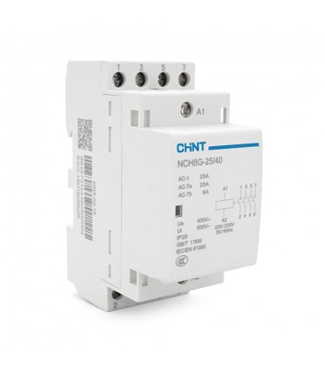 Контактор CHINT NCH8-25/40 220V,25А, 16kW, 4NO, на DIN-рейку, 85*65,5*36мм