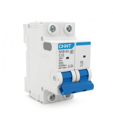Автоматичний вимикач змінного струму CHINT  NXB-63 2P C10, 10A
