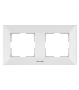Рамка Panasonic Arkedia Slim подвійна, горизонтальна, біла