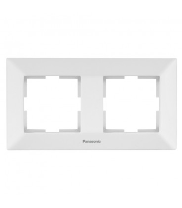 Рамка Panasonic Arkedia Slim подвійна, горизонтальна, біла