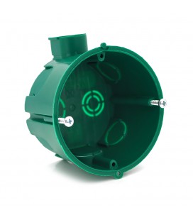 Подрозетник / Коробка стыковочная, бетон Ø68х45мм (с болтами) зелёная Q100