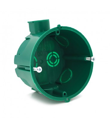 Підрозетник / Коробка стикувальна, бетон Ø68х45мм (з болтами) зелена Q100